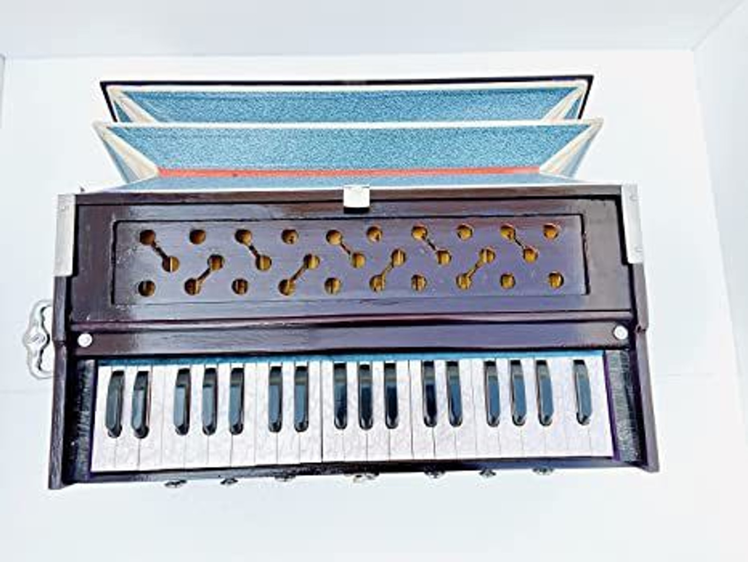 Image of BestBrother Hand Pumped Harmonium With Carry Bag (Two Fold Bellow, Male Reed) Bass Reed & Male Reed Double Fold Bellow & 39 Keys, 7 Stopper 3.2 Octave 3.2 Octave Hand Pumped Harmonium