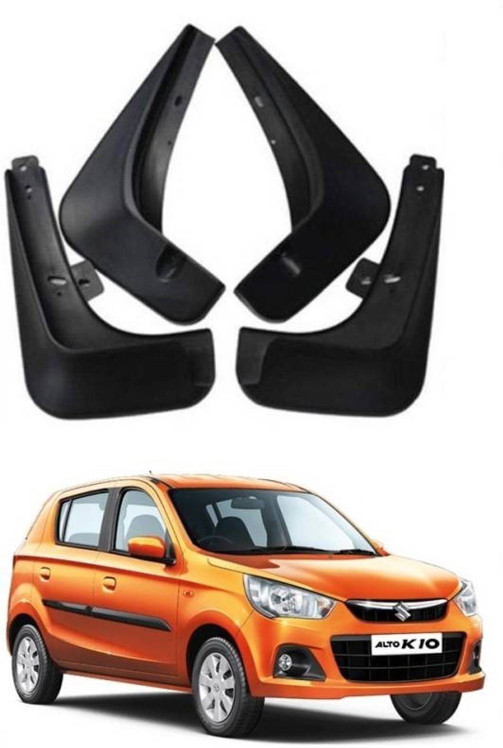 ASRAUTO Rear Mud Guard, Front Mud Guard For Maruti Alto K10 2010, 2011, 2012, 2013, 2014, 2015