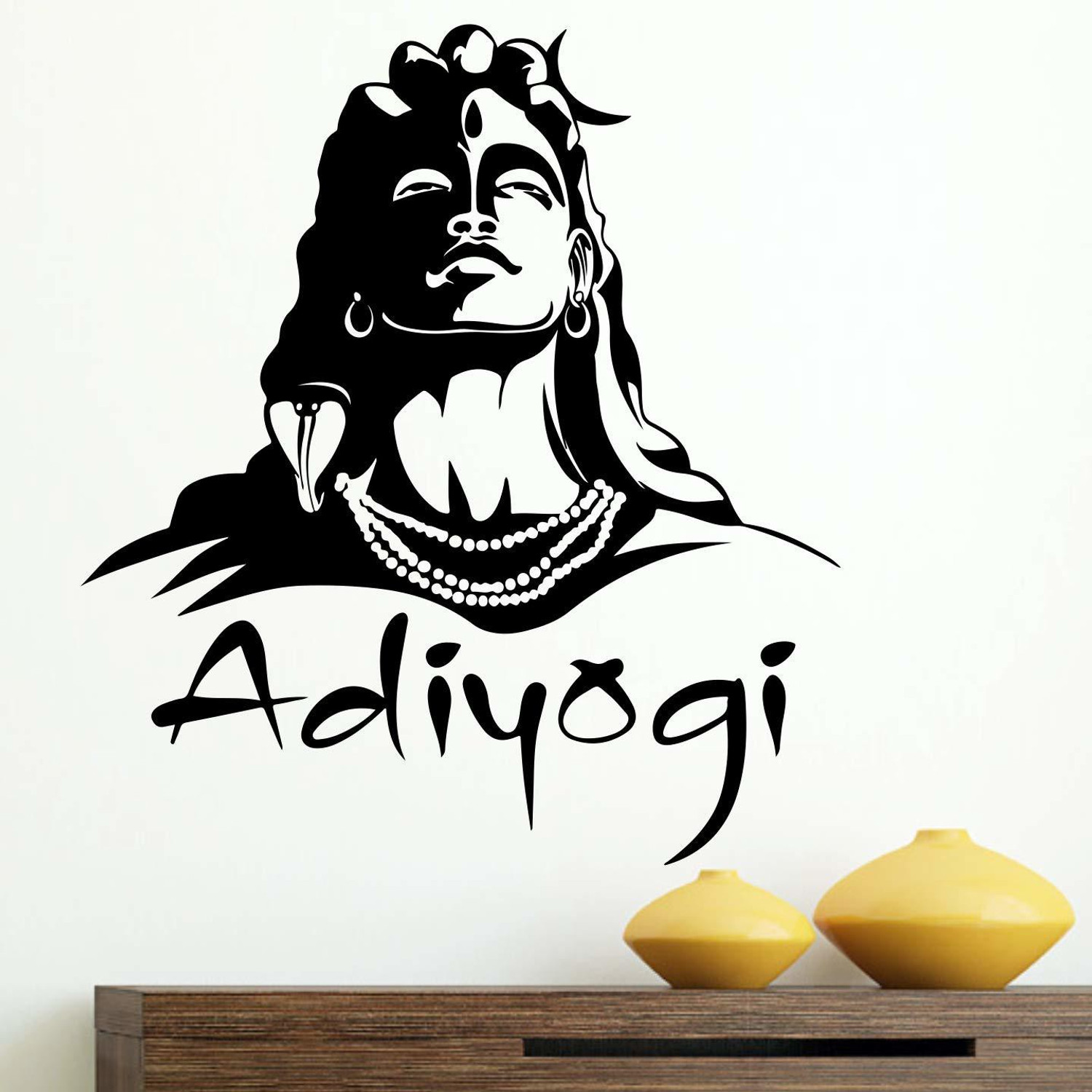 Image of Shree Kraft 75 cm Adiyogi Lord Shiva Wall Sticker Self Adhesive Sticker