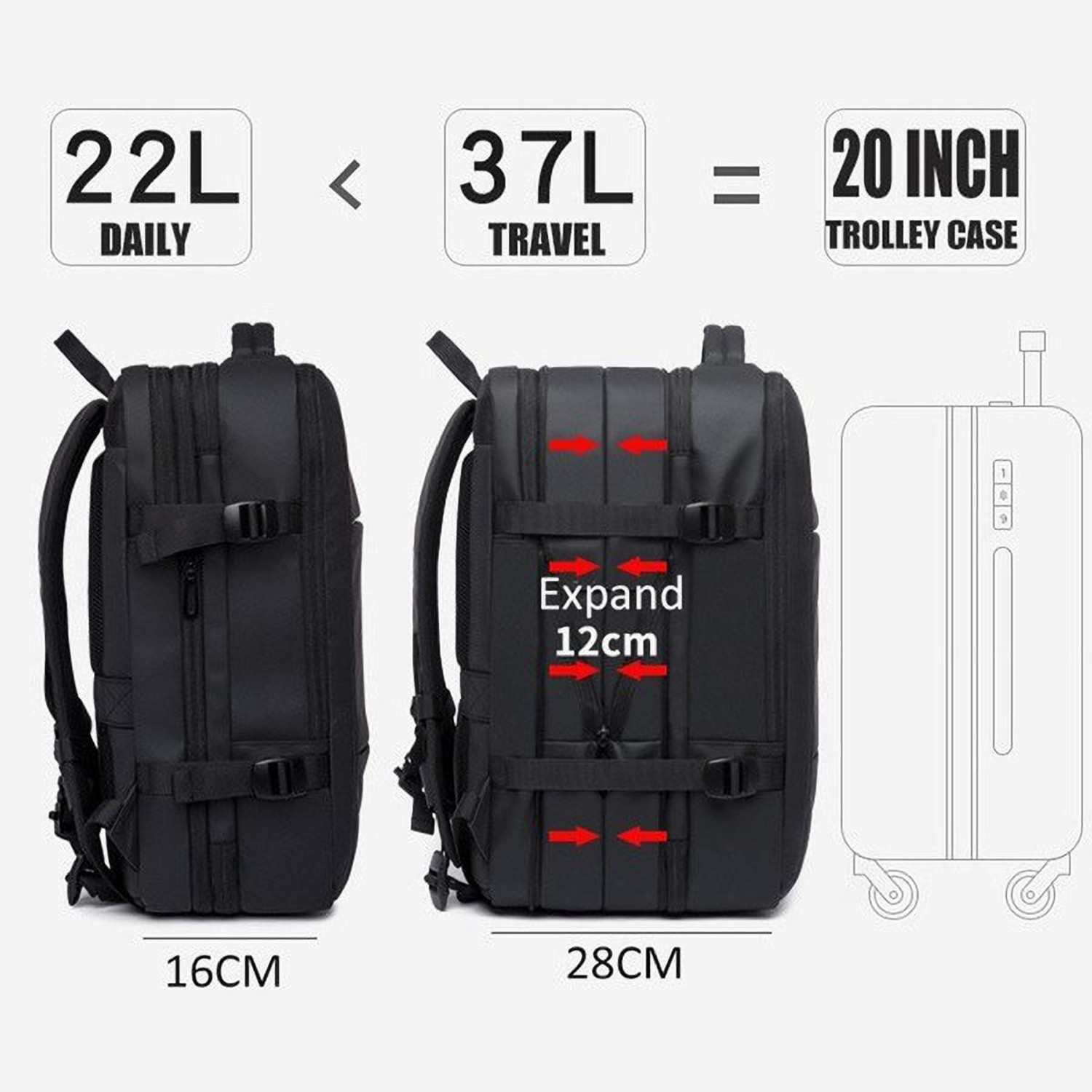 Image of Red Lemon Titan Ultafit 55 L Laptop Backpack