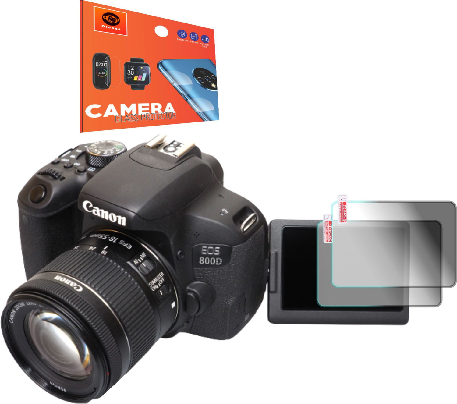 Image of Olonga Screen Guard for Canon EOS 800D, Canon EOS 2000D, Canon EOS 77D / EOS 9000D, EOS Rebel T7 EF-S