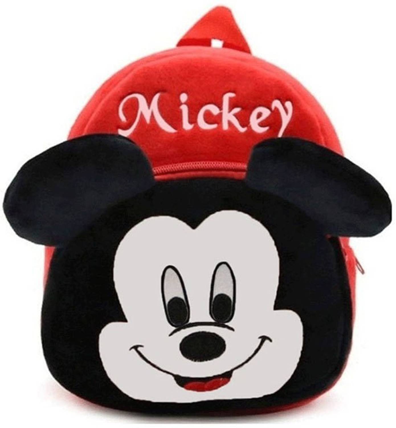 Afya Soft Toy Bag Mickey Plush Bag For Cute Kids 2-5 Years Plush Bag (Red,4L) 4 L Backpack