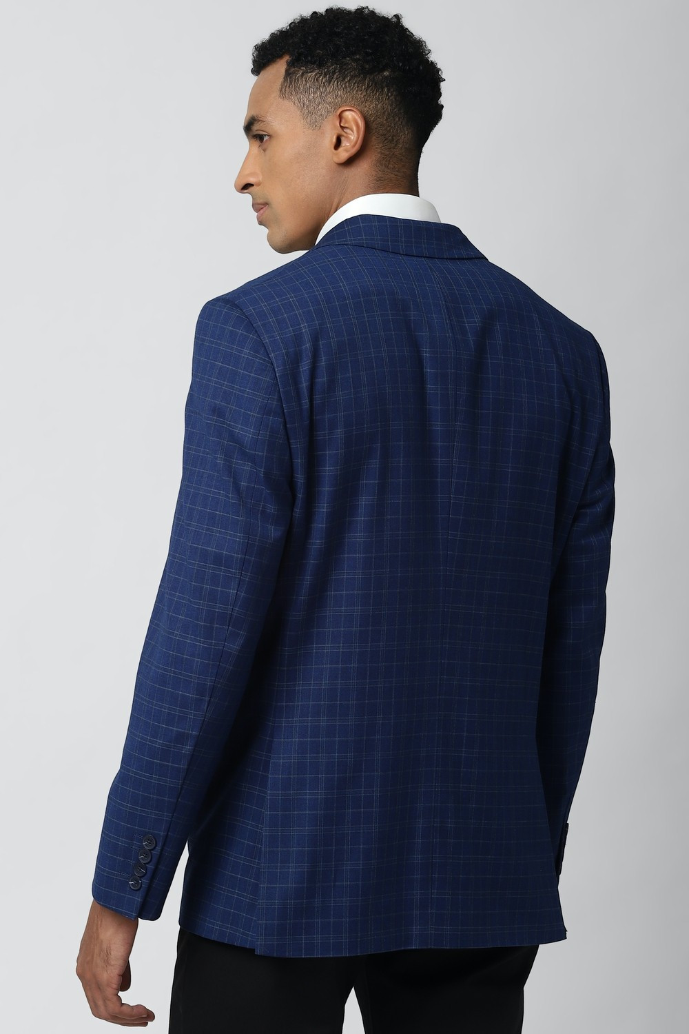 Image of PETER ENGLAND Checkered Single Breasted Formal Men Blazer