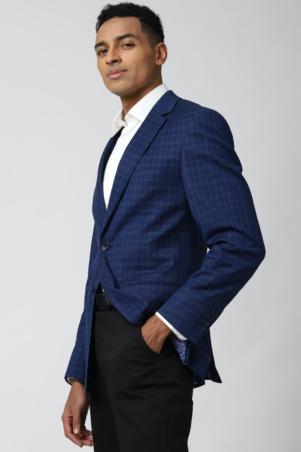 Image of PETER ENGLAND Checkered Single Breasted Formal Men Blazer