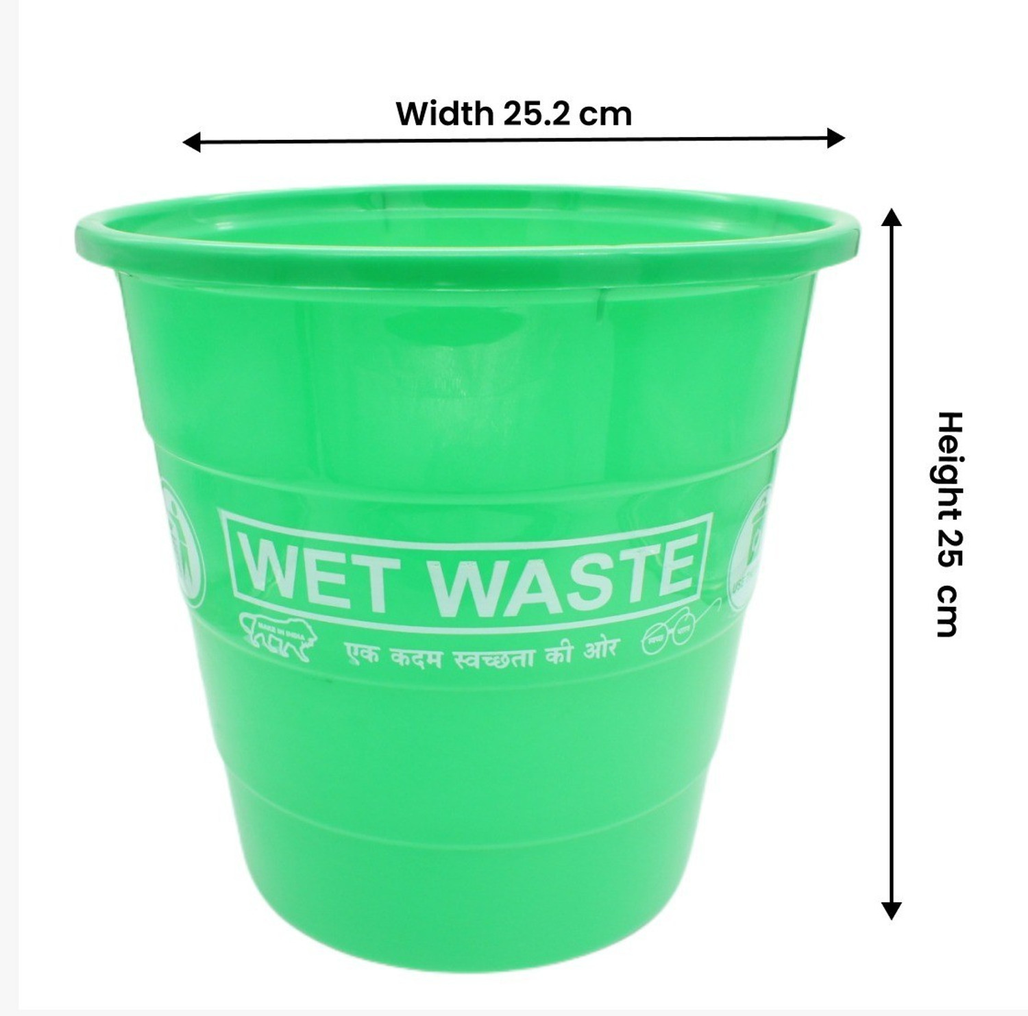 Image of Jaycee Plastic Open Smart Garbage Bin Dustbin 8 Litre Plastic Dustbin