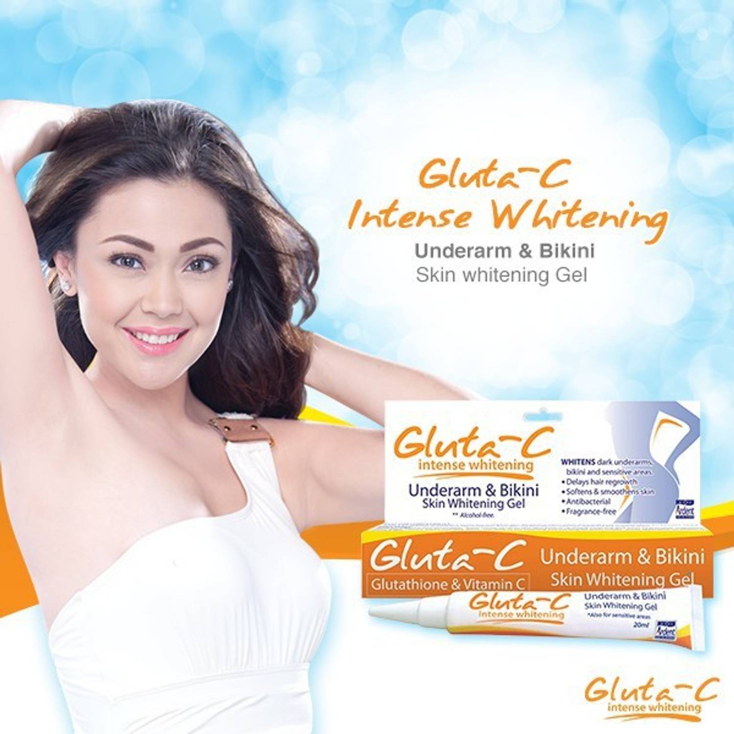 Gluta-C Intense Whitening Underarm & Bikini Skin Whitening Gel (20 ml)