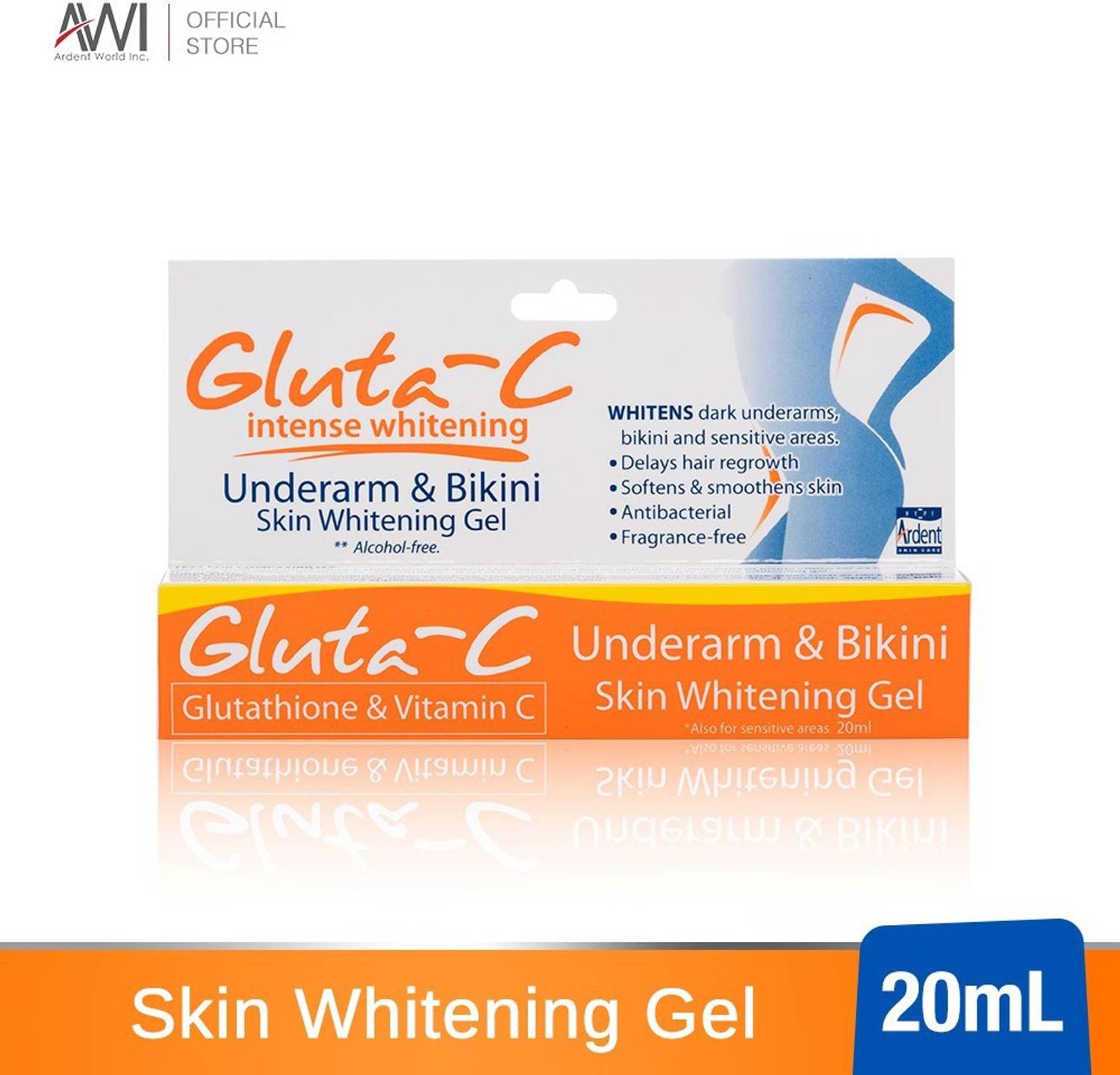 glutathione underarm whitening Gluta-C Intense & Bikini Skin Whitening Gel (20 ml) Size:1 pcs patch 2304 - Gary Brecka