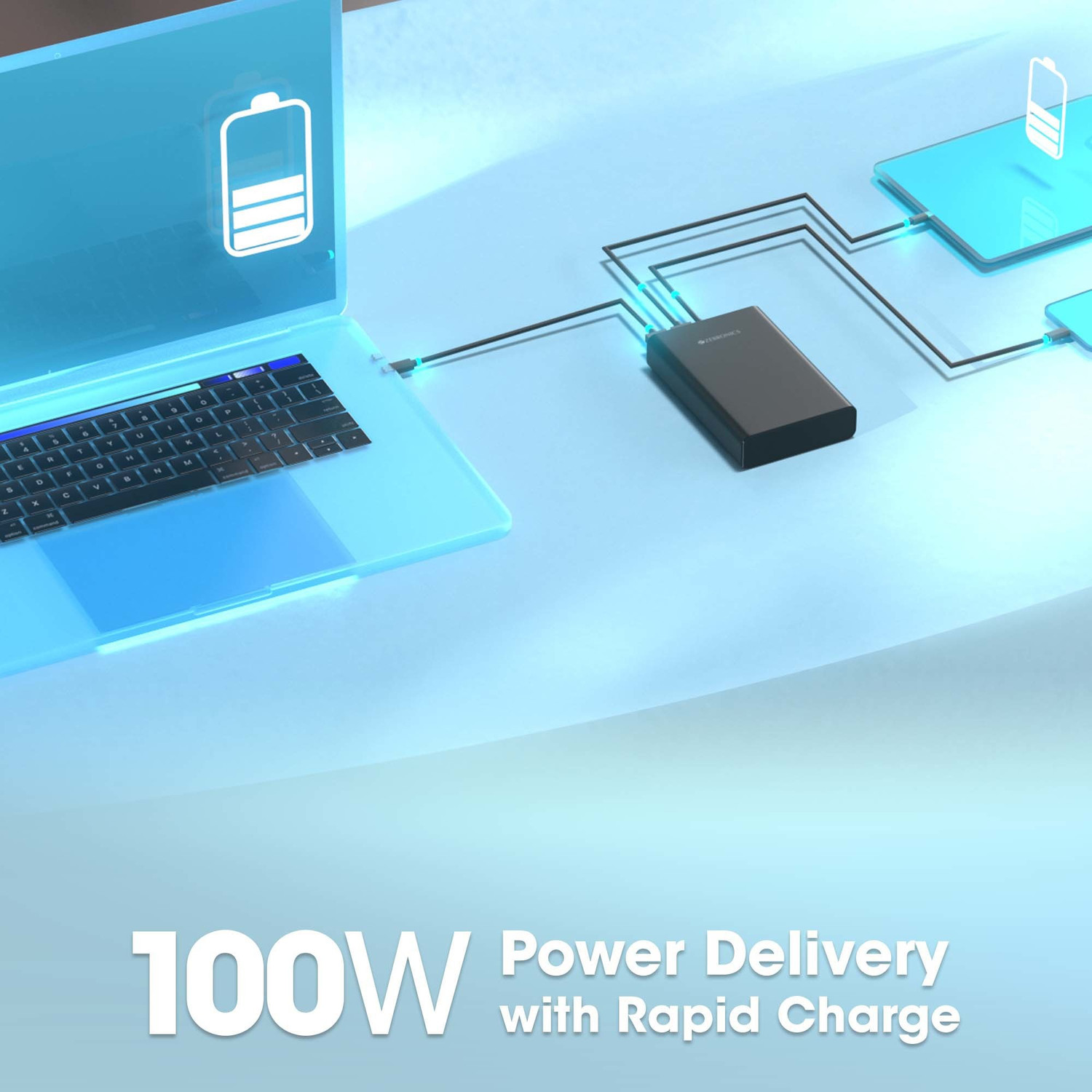 Image of ZEBRONICS 19200 mAh 100 W Power Bank