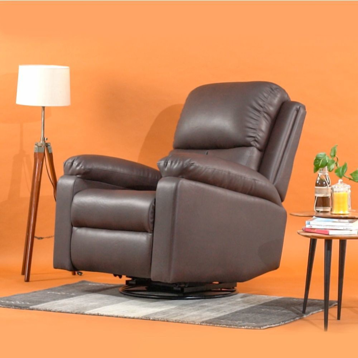 Image of Wakefit Stargazer Leatherette Manual Swivel & Rocker Recliner