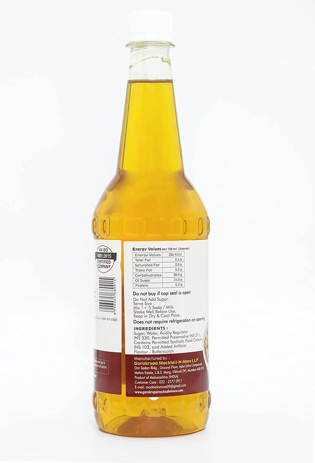Image of Home Made Special Butterscotch Syrup& Squash|100% Vegan|Perfect House Party Drink 750ML SPECIAL BUTTERSCOTCH