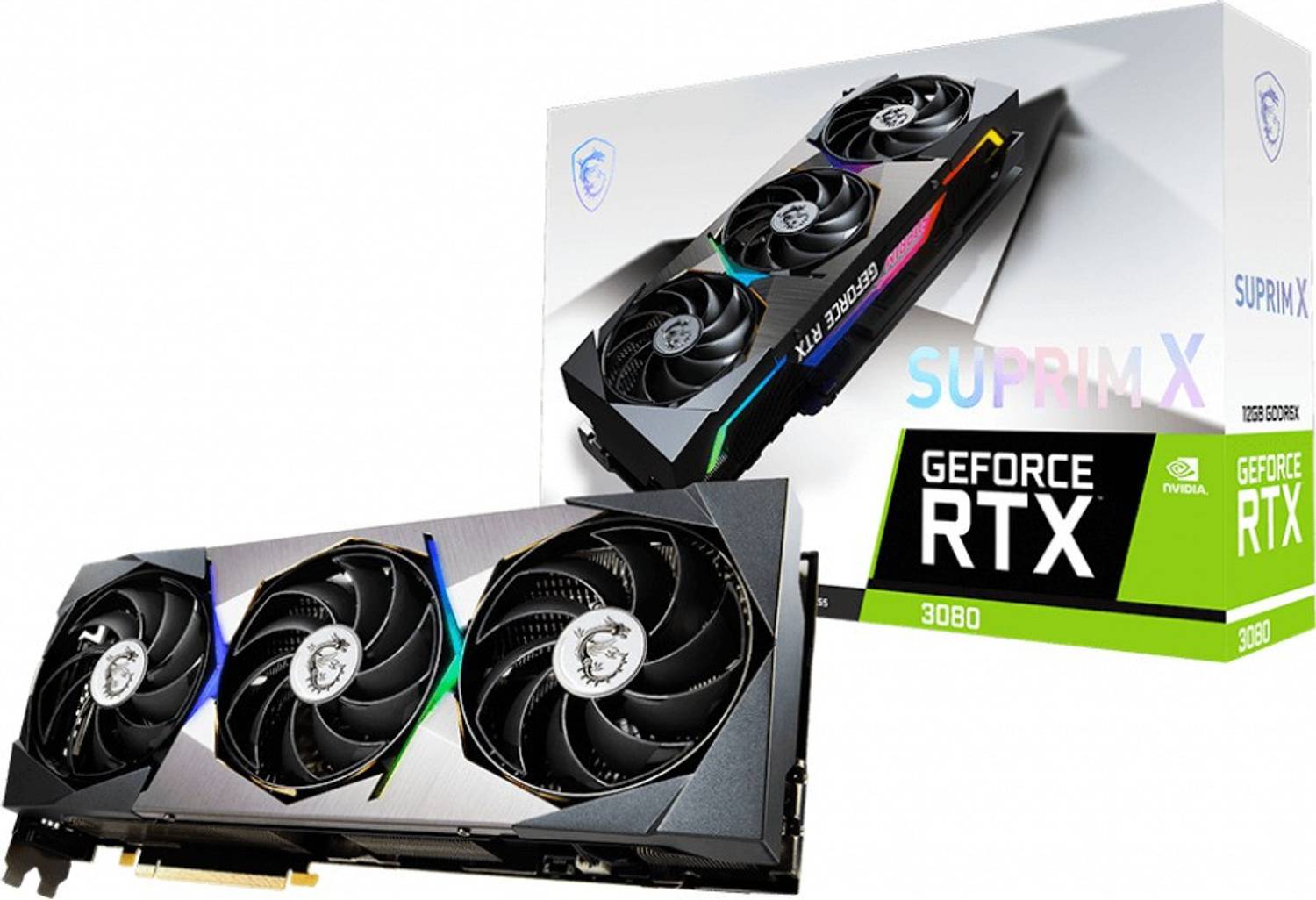 MSI GeForce RTX 3080 SUPRIM X 12G LHR GDDR6X 12 GB NVIDIA Chipset