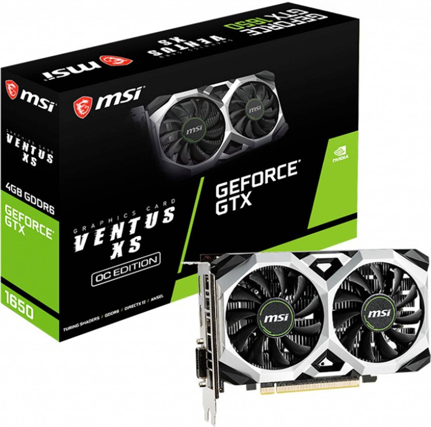 MSI GeForce GTX 1650 D6 VENTUS XS OC GDDR6 4 GB NVIDIA Chipset 128