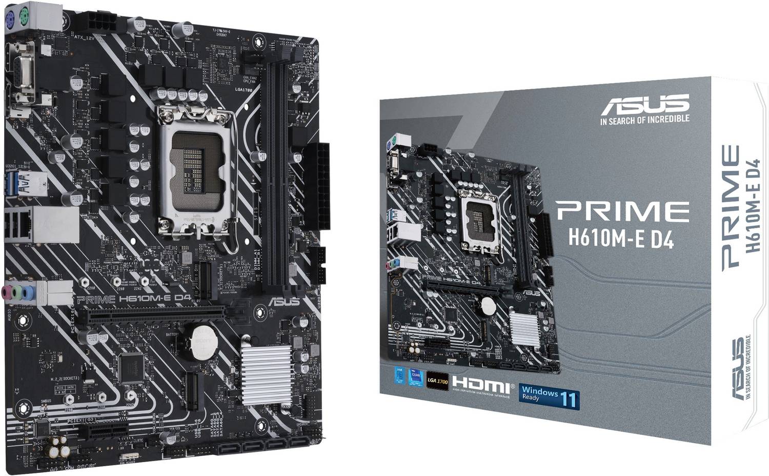 ASUS PRIME H610M-E D4 LGA 1700Socket Micro-ATX Intel H610 Chipset