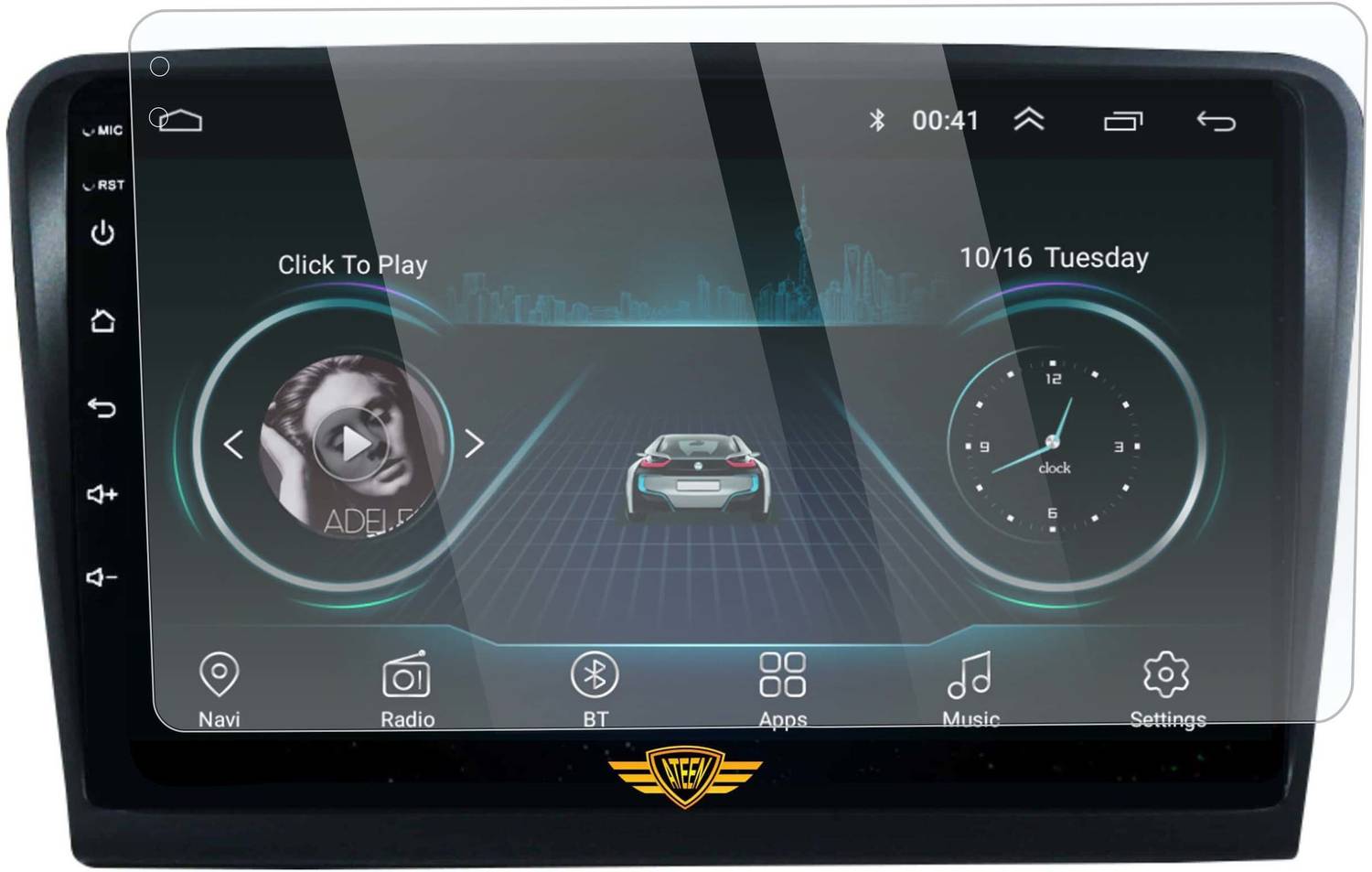 ATEEN Screen Guard for 10 inch Screen Protector Display Monitor Glass for Skoda Superb Double DIN Car Android Music System{for After Market Car Stereo]