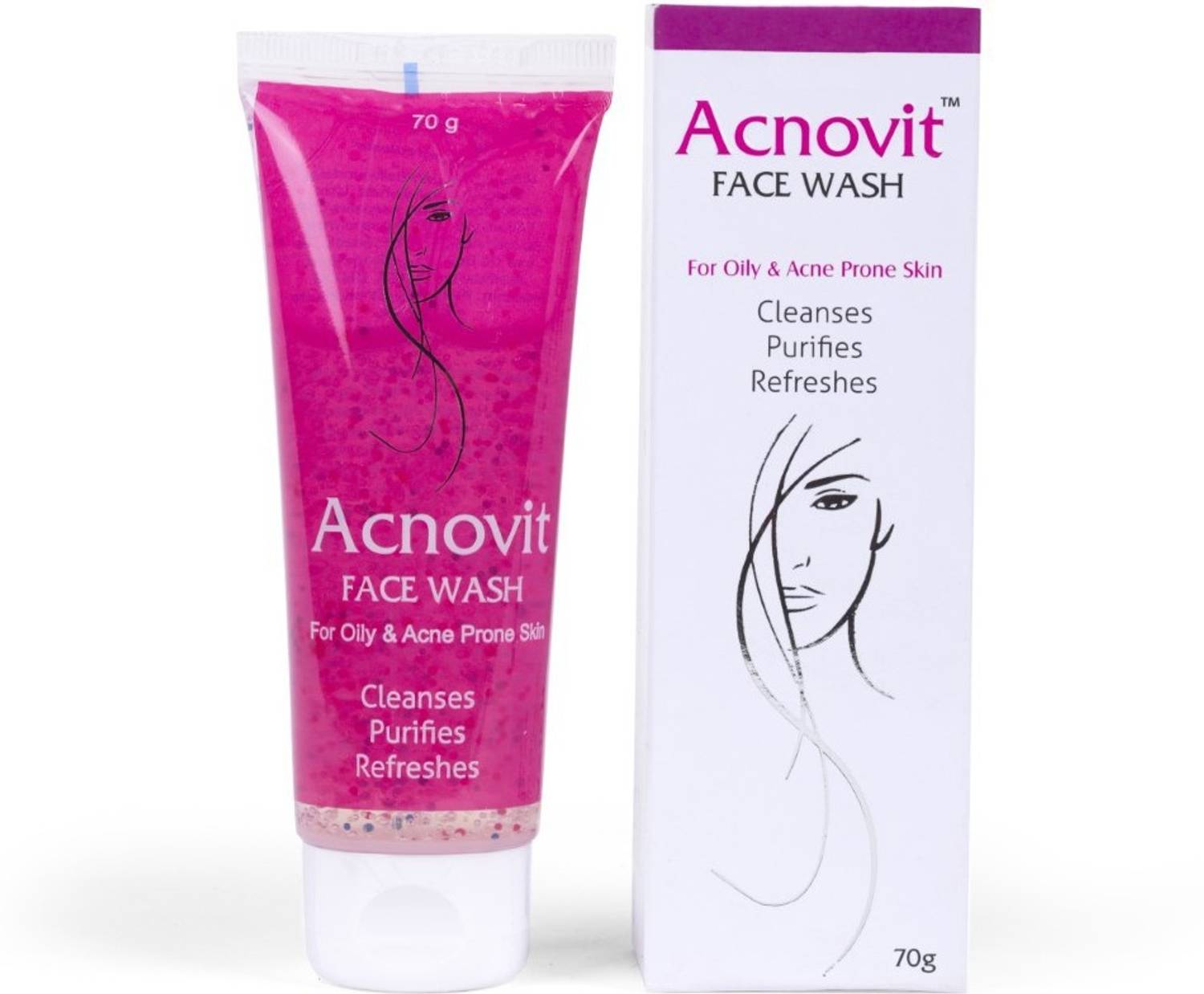 ACNOVIT facewash for oily & Acne prone skin it cleanses,purifies & Refresh the skin 70ML Face Wash