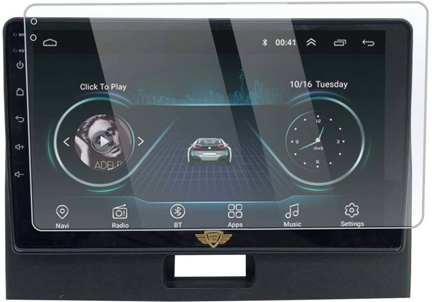 ICAR Screen Guard for 9 inch Screen Guard/Touch Screen Guard/Screen Protector Display Monitor Glass for Suzuki Old Wagon-R Double DIN Car Android Music System[for After Market Car Stereo (Pack of 1)