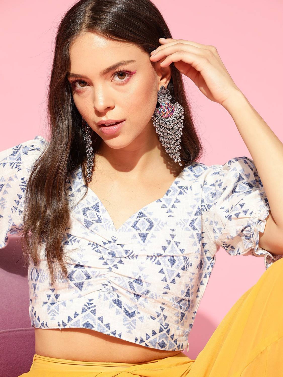 AHIKA Casual Printed Women White Top