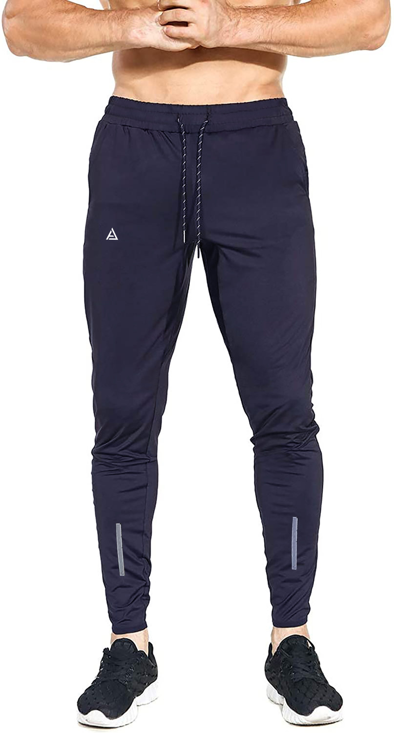 Image of AVOLT Solid Men Blue Track Pants