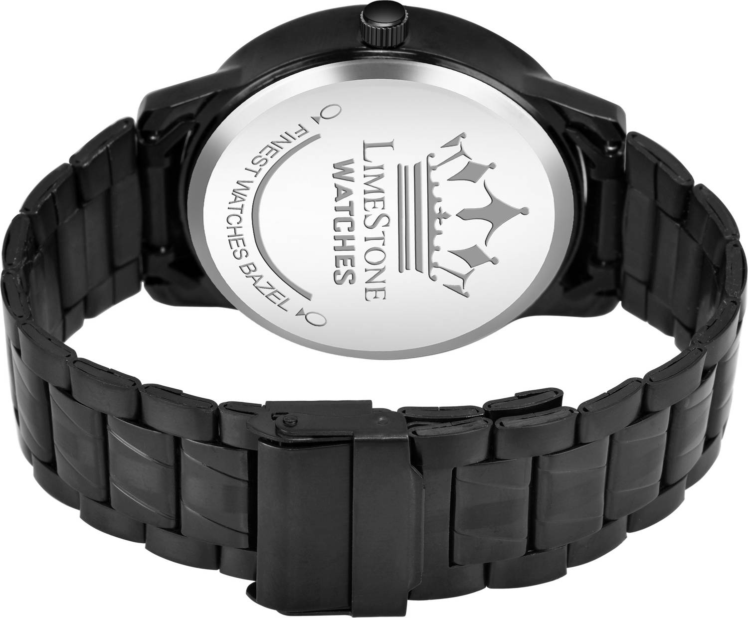 LIMESTONE All Black Day & Date Quartz Watch - Image 5
