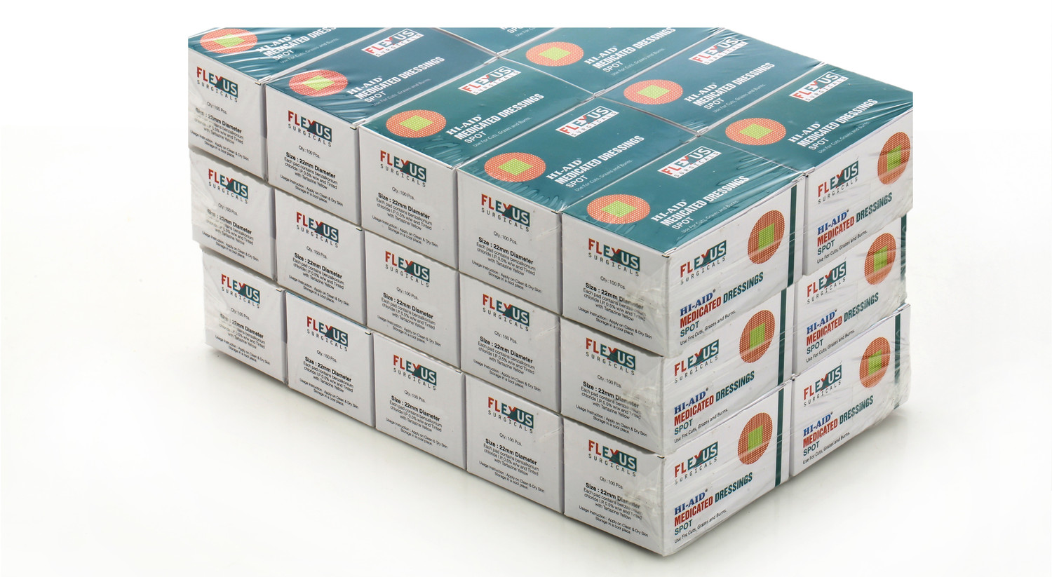 Image of Hi-Aid FIRST AID SPOT ROUND BANDAGE(PACK OF 3000 PCS)(SET OF 30) Adhesive Band Aid