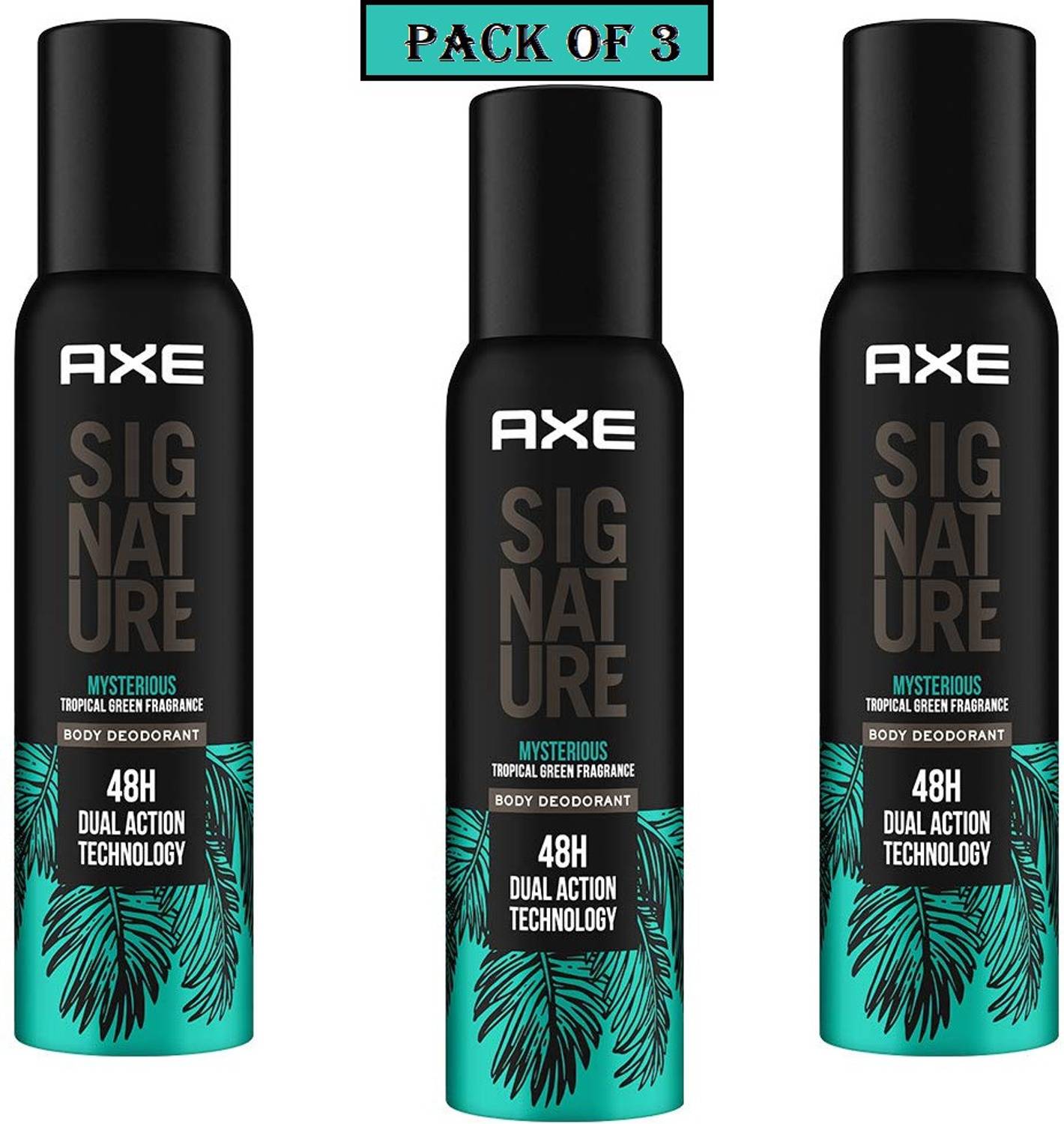 AXE Signature (Mysterious) * 122ml each * 3pcs Deodorant Spray  -  For Men