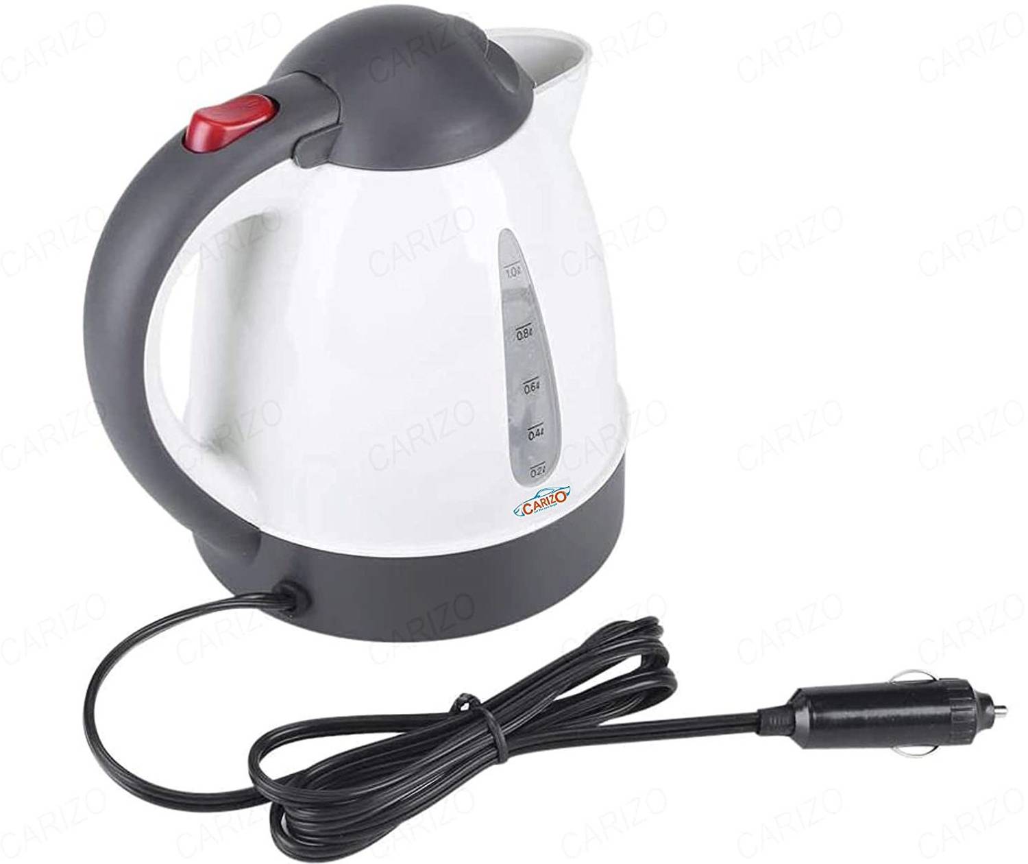 CARIZO 12V/150W 1000ml Car Travel Thermoses, Stainless Steel Heating Cup Electric Kettle