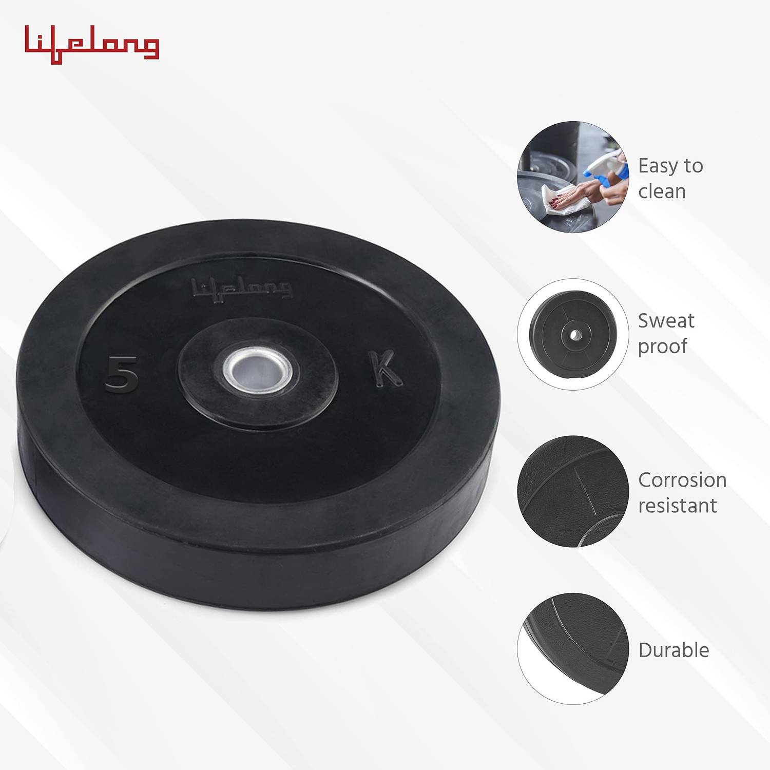 Lifelong Rubber Plate 30mm die 5kg*2=10kg