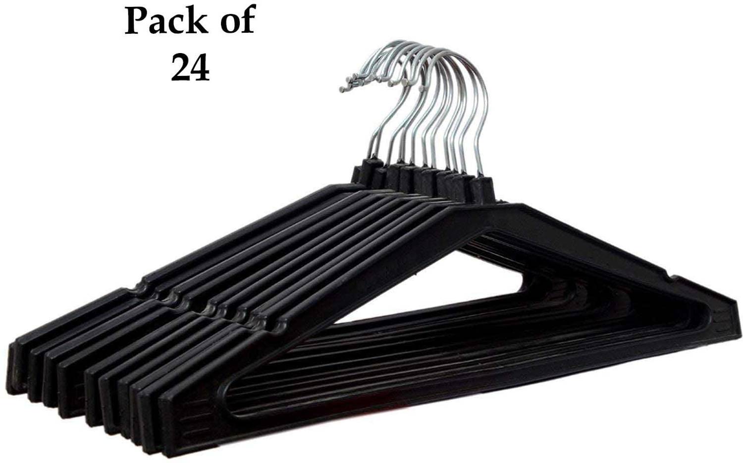 AARON INC High Quality Plastic Hanger Plastic Dress Pack of 24 Hangers For Dress