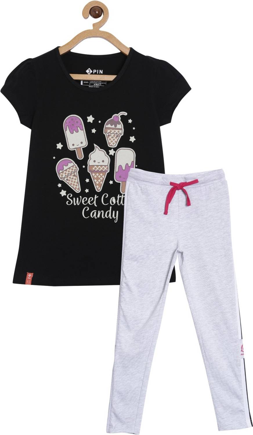 3Pin Girls Casual T-shirt Track Pants