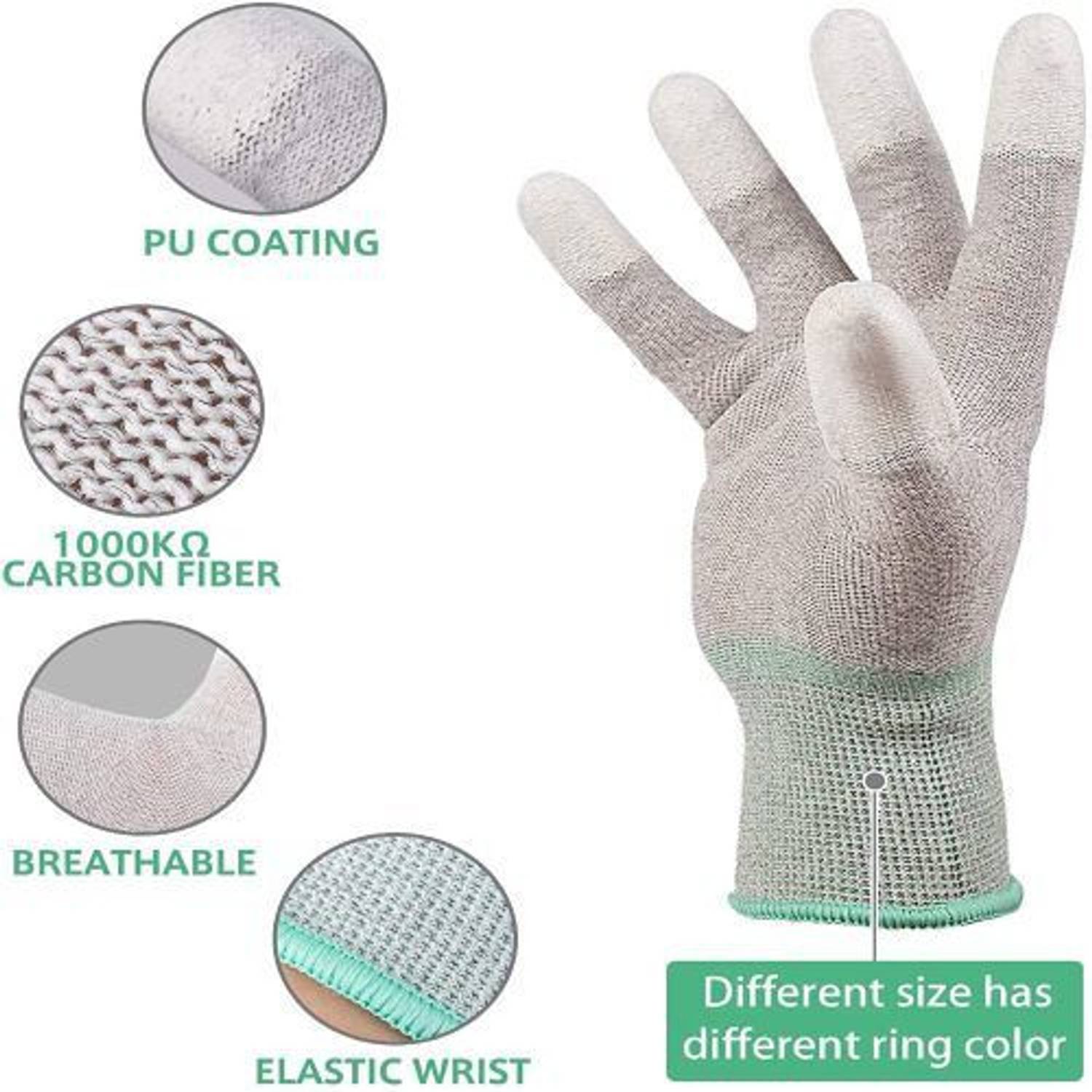 SS & WW ESD Safety Gloves (Pack of 10) - Image 2
