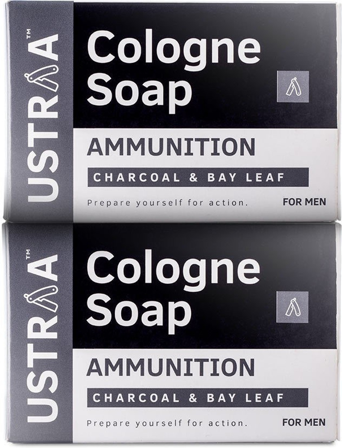 Image of USTRAA Ammunition Cologne Soap with Charcoal & Bay Leaf, Nourishing & Cleansing Soap