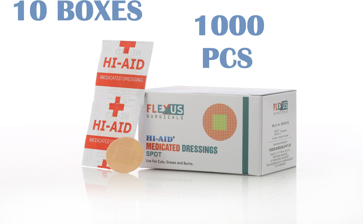 Image of Hi-Aid INJECTION PLATER (1000PCS)(SET OF 10) Adhesive Band Aid