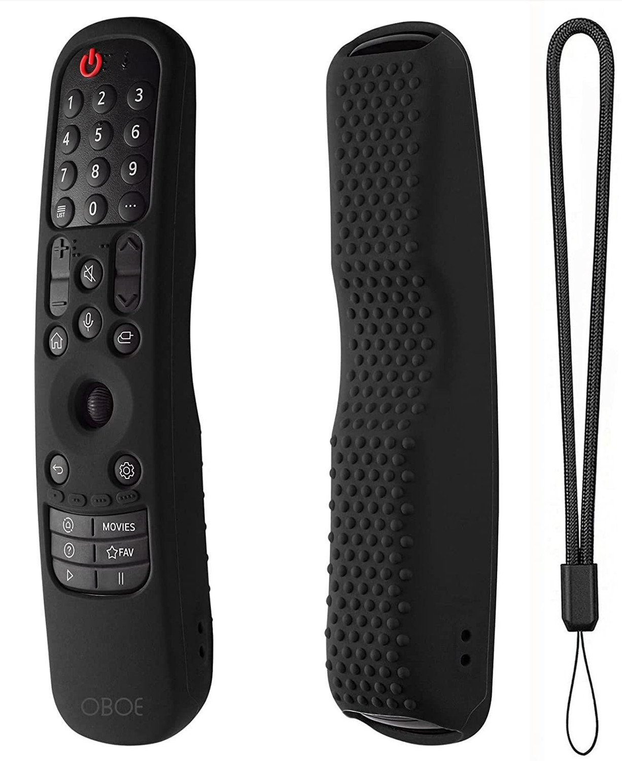 Image of Oboe Front & Back Case for LG AN-MR21GA Full Wrap Magic Remote (2021) Cover with Loop