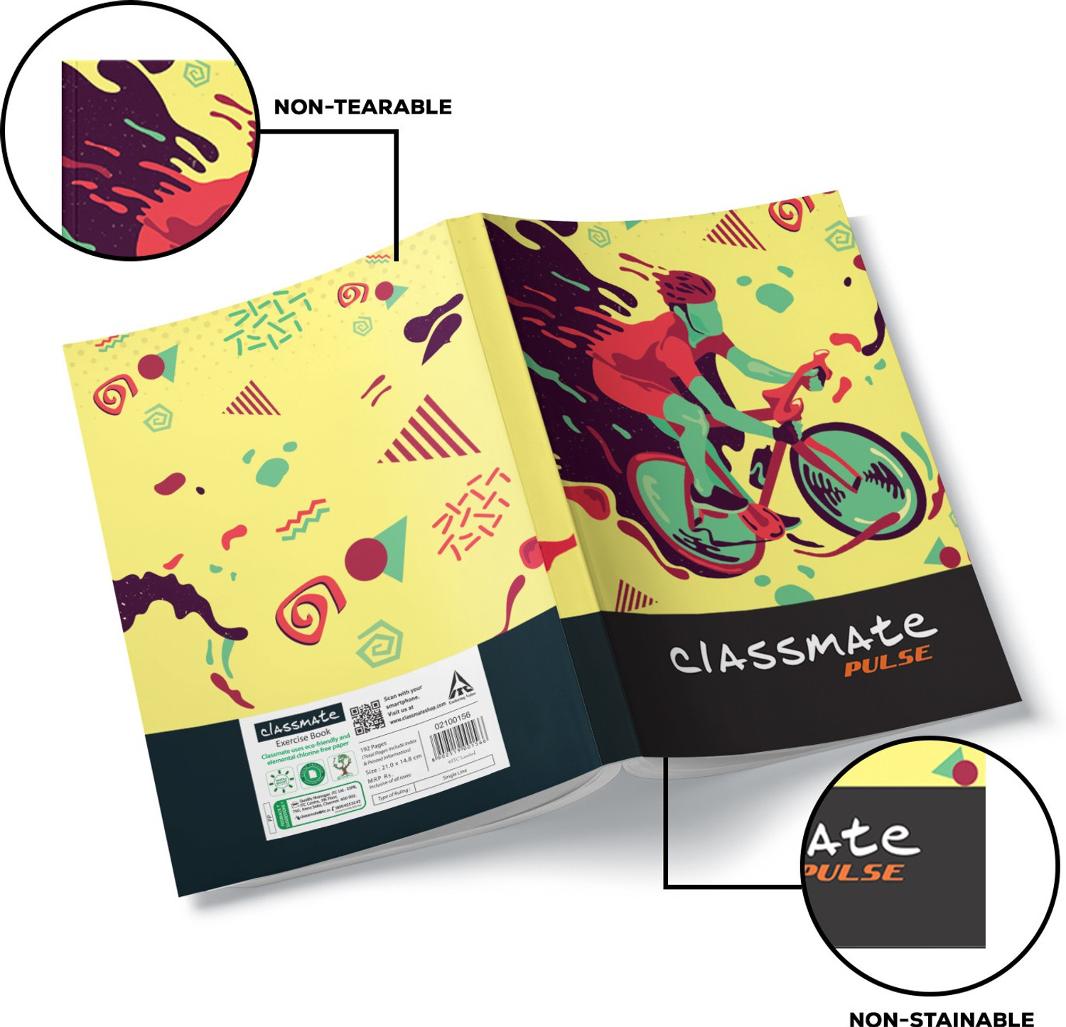 Image of Classmate Pulse Synthetic Soft cover Journal Notebook: A5 Journal Single Line 192 Pages