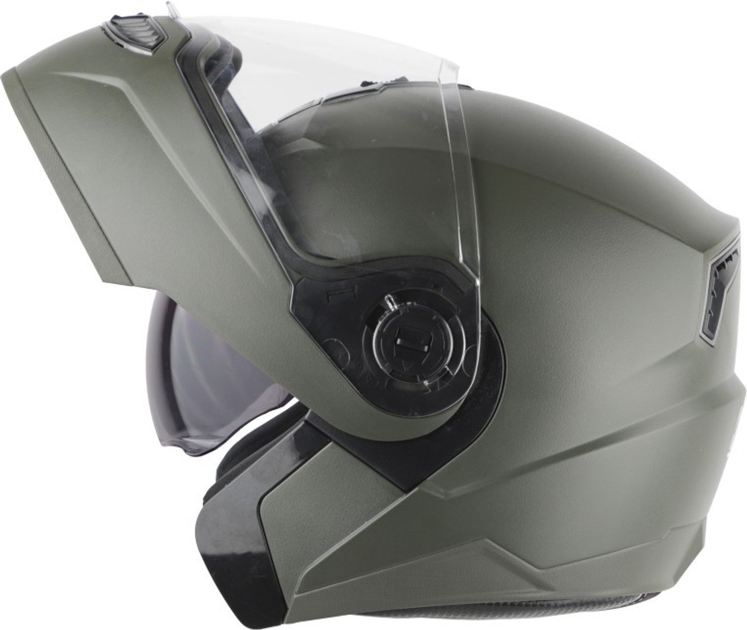 Image of Steelbird Air SBA-7 FLIP UP HI-QUALITY DASHING BATTLE GREEN WITH INNER SUN SHIELD 600MM Motorbike Helmet (BATTLE GREEN)