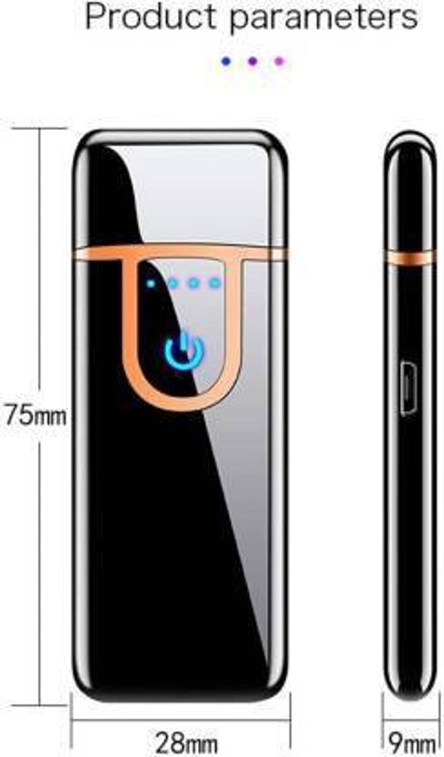 ZEPAD USB Charging Finger Touch Electric Lighter - Image 4