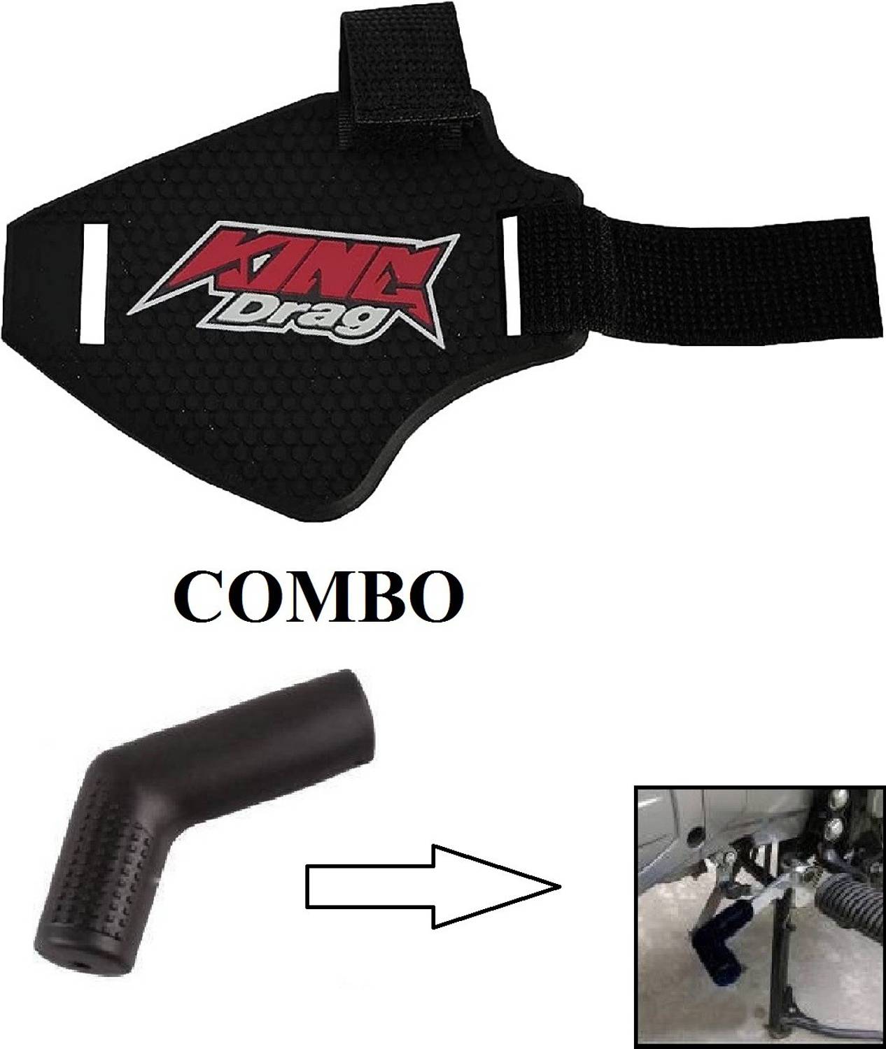 AIRSKY Nonslip Shift Pad Shoe Boot Cover With Rubber Gear Shifter Sock (Black) Silicone, Plastic BLACK Boots Shoe Cover