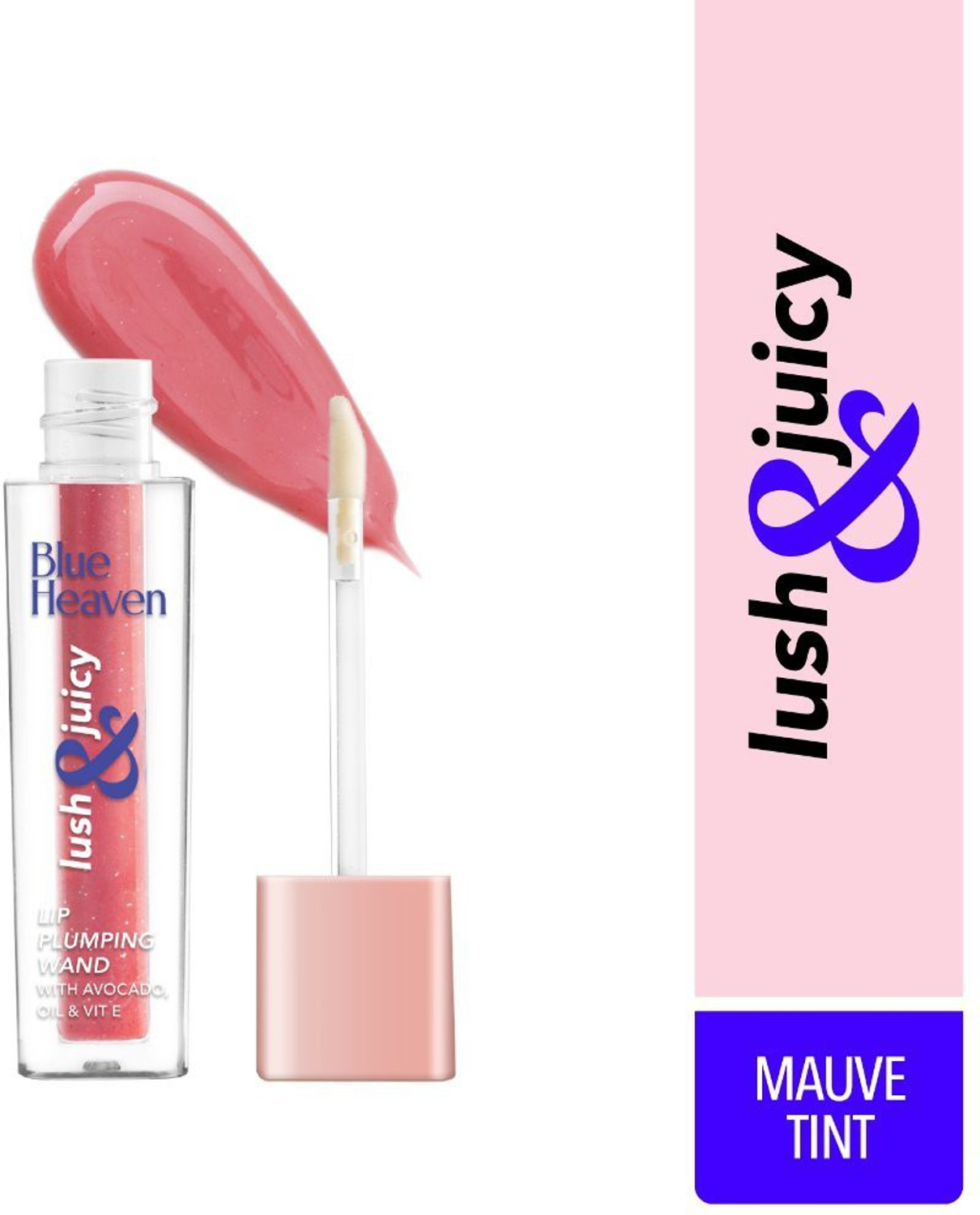 Image of BLUE HEAVEN Lush & Juicy, Lip Wand Gloss, Mauve Tint, 4.5ml