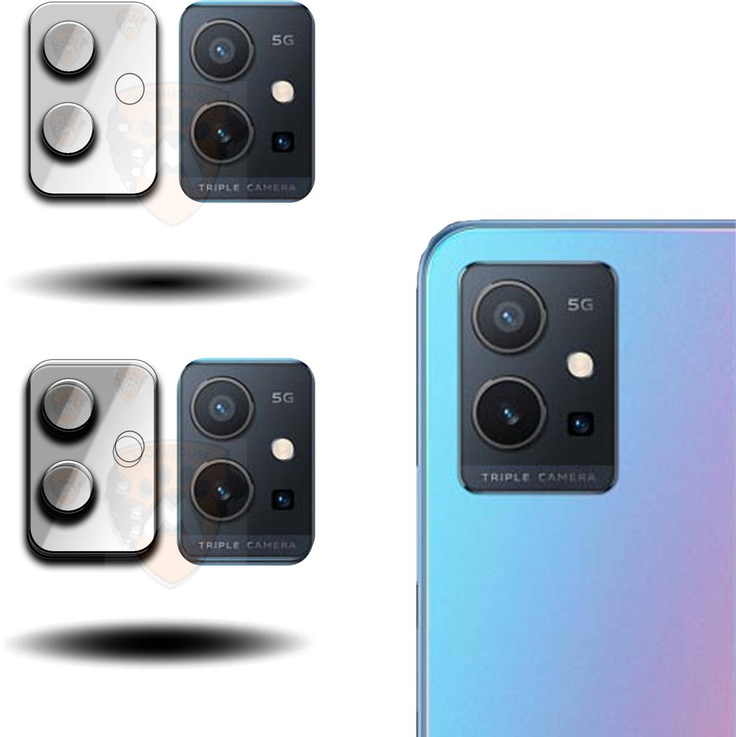 Hi-Cam Back Camera Lens Glass Protector for Vivo T1 5G