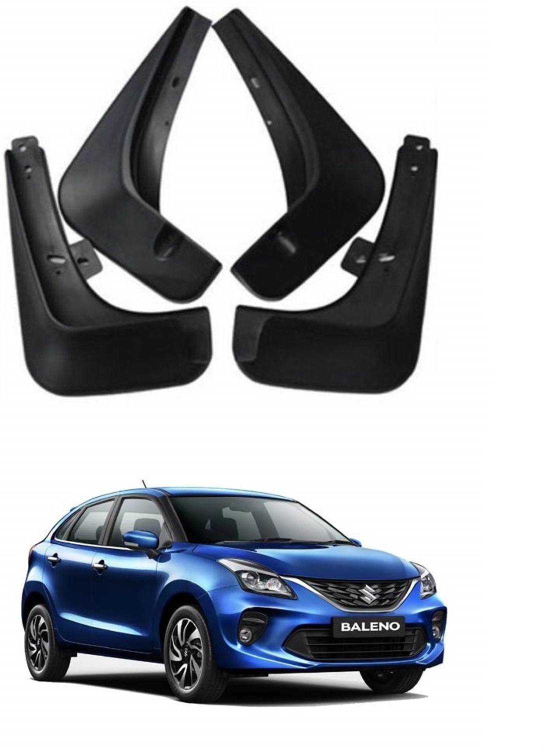 ASRAUTO Rear Mud Guard, Front Mud Guard For Maruti Baleno 2015, 2016, 2017, 2018, 2019, 2020, 2021