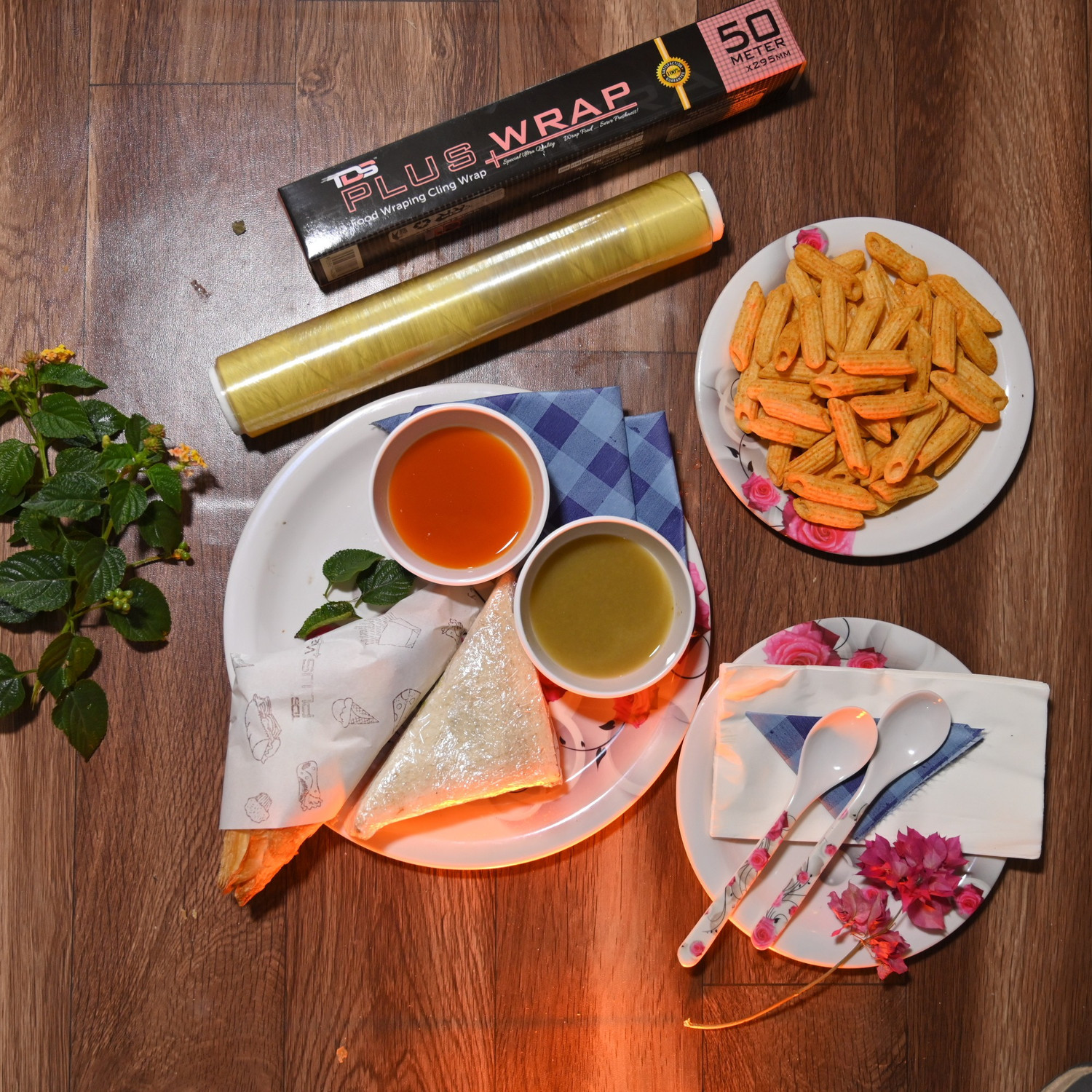 Image of TDS PLUS WRAP Biodegradable Food Grade 50 Meter Wrapping Cling Film Shrinkwrap