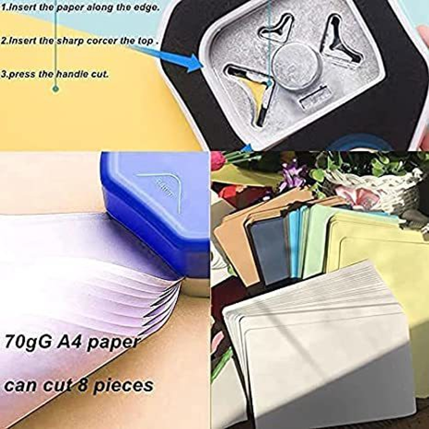Image of THR3E STROKES 3 in 1 Corner Cutter Punch Size R4mm, R7mm and R10mm Rounder for Paper Art Craft Punches & Punching Machines