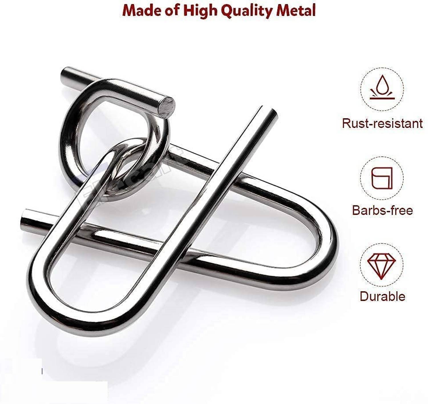 ARNIYAVALA Metal Puzzles Brain Teaser Set IQ Busters Mind puzzle for Kids