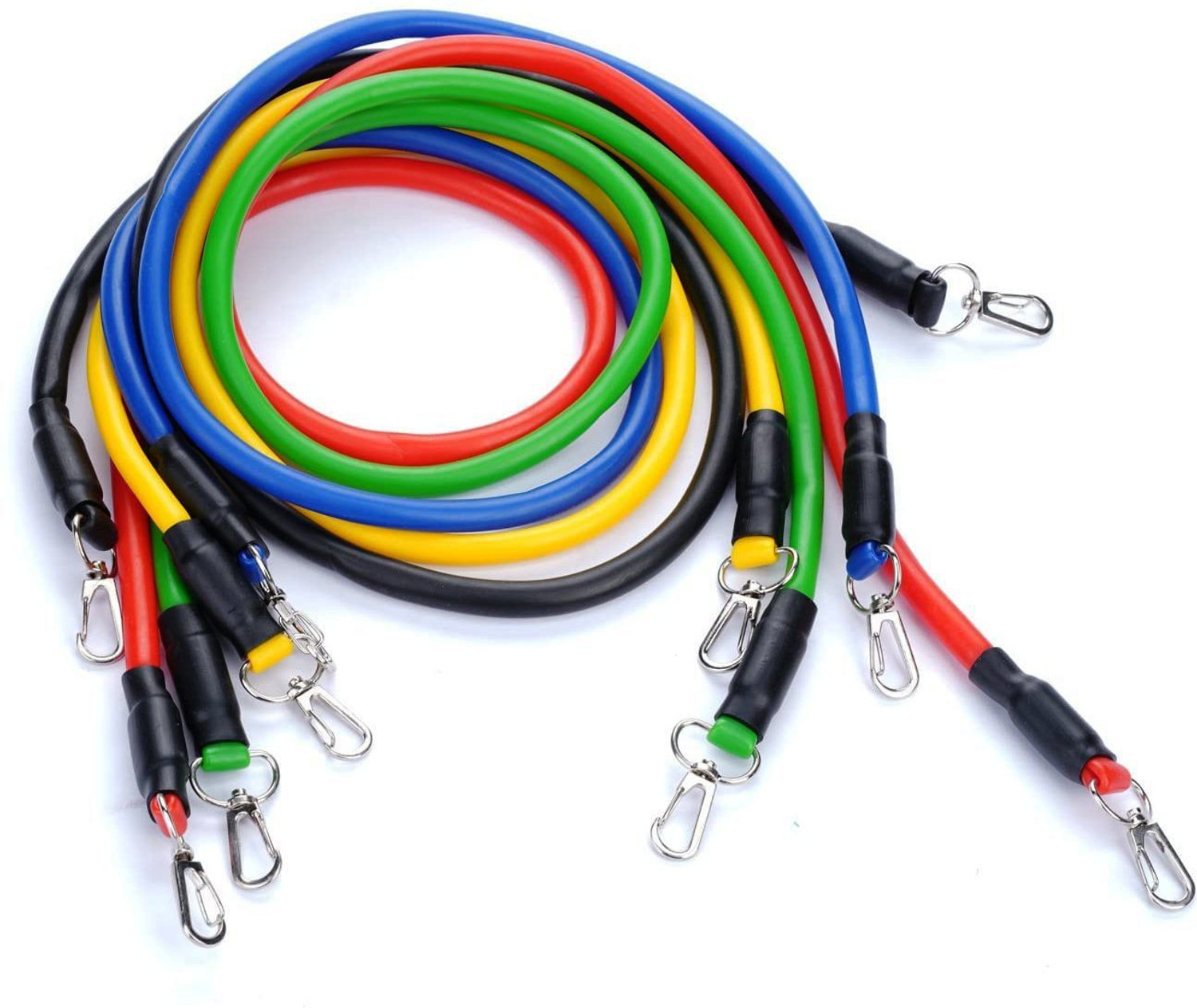 Image of ADAPTFIT Resistance Band 11 Pcs Set for Resistance Training and Home Workout Resistance Tube (Multicolor)