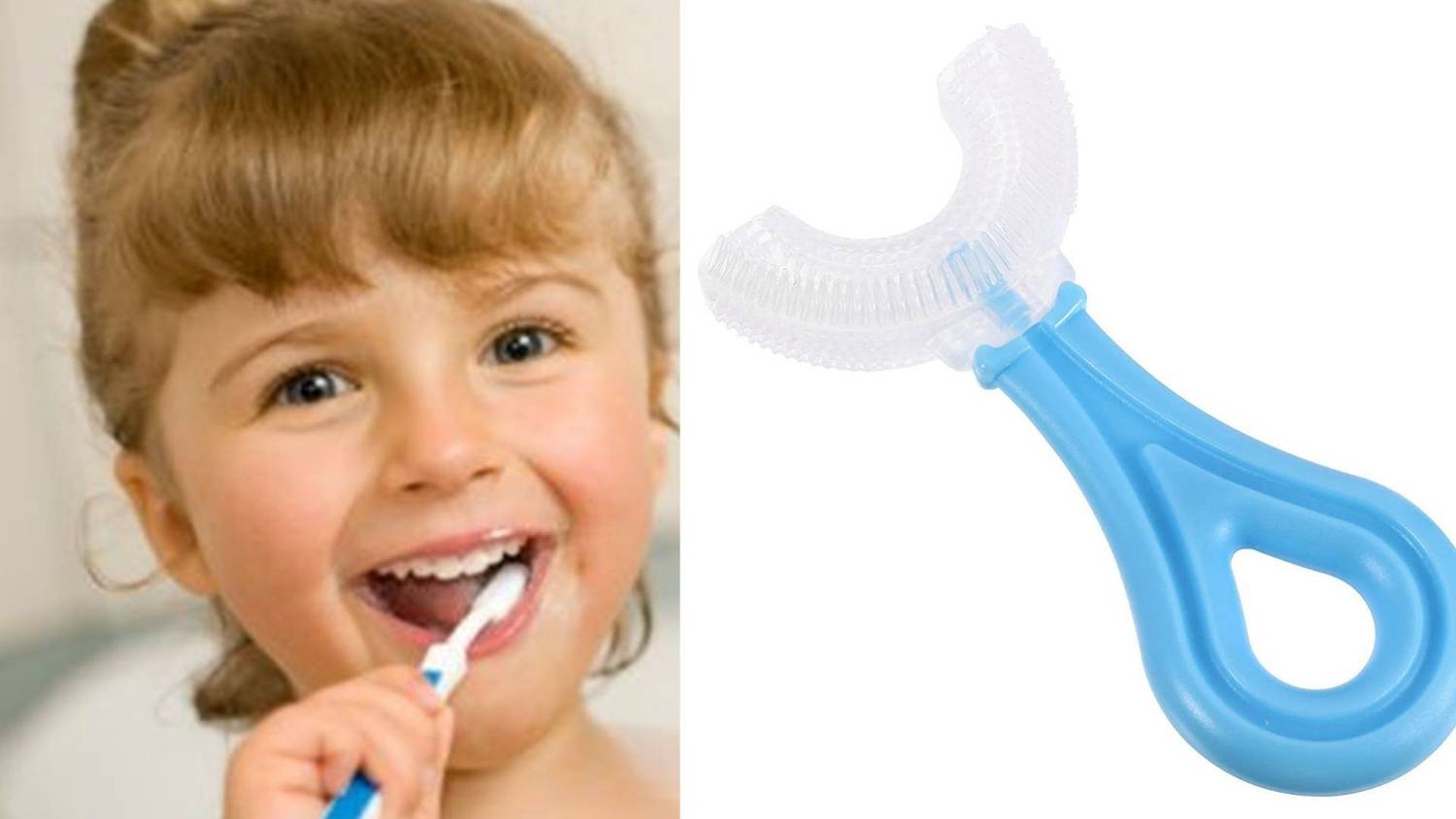 AARADHYAM KIYU U-shaped 2-6 Years Mouth-Cleaning Silicone Clean Brushing Kids Teeth Dental Ultra Soft Toothbrush