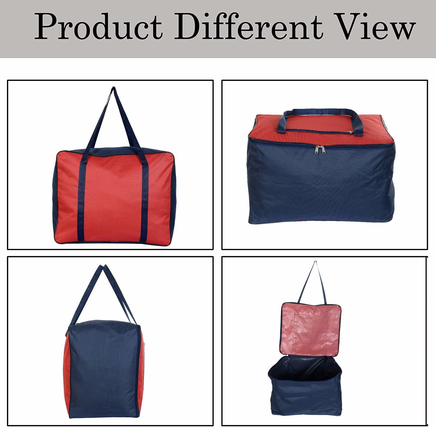 Image of KUBER INDUSTRIES Underbed Moisture Proof Storage Bag With Zipper & Handle (Red & Blue) HS43KUBMART026657