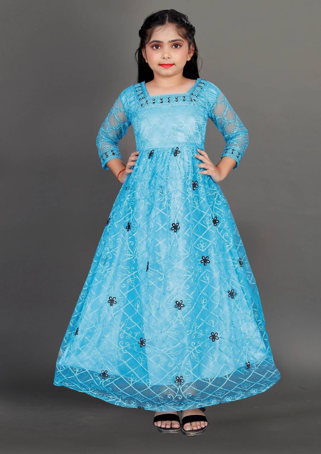 Aika Girls Maxi/Full Length Festive/Wedding Dress