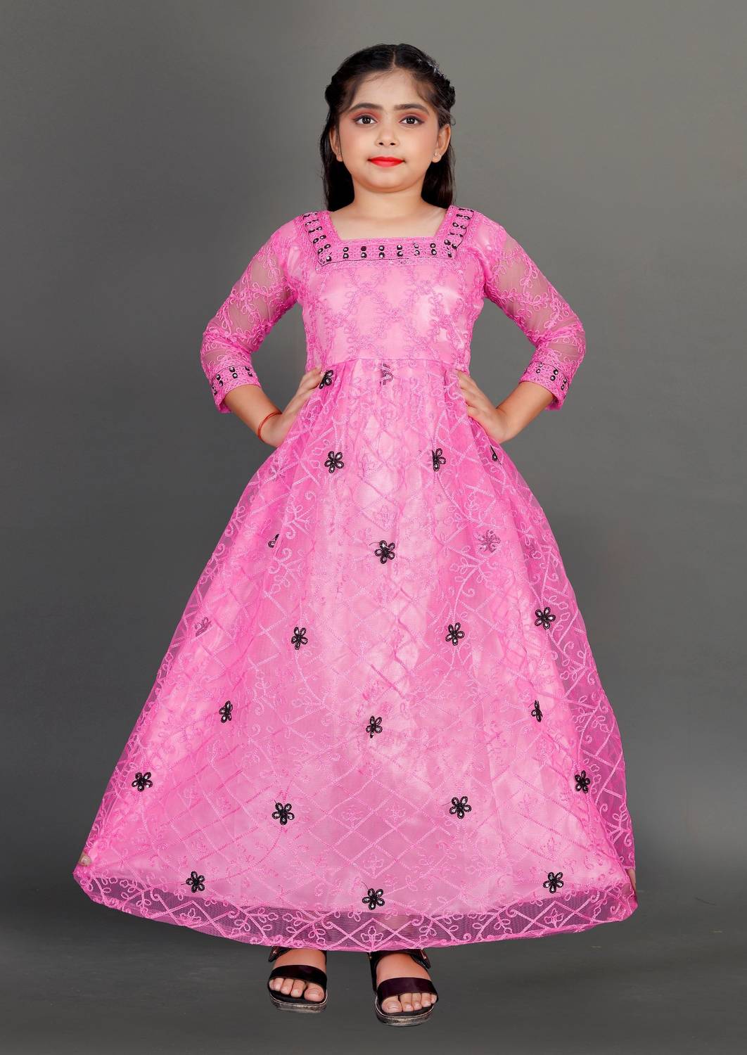 Aika Girls Maxi/Full Length Festive/Wedding Dress