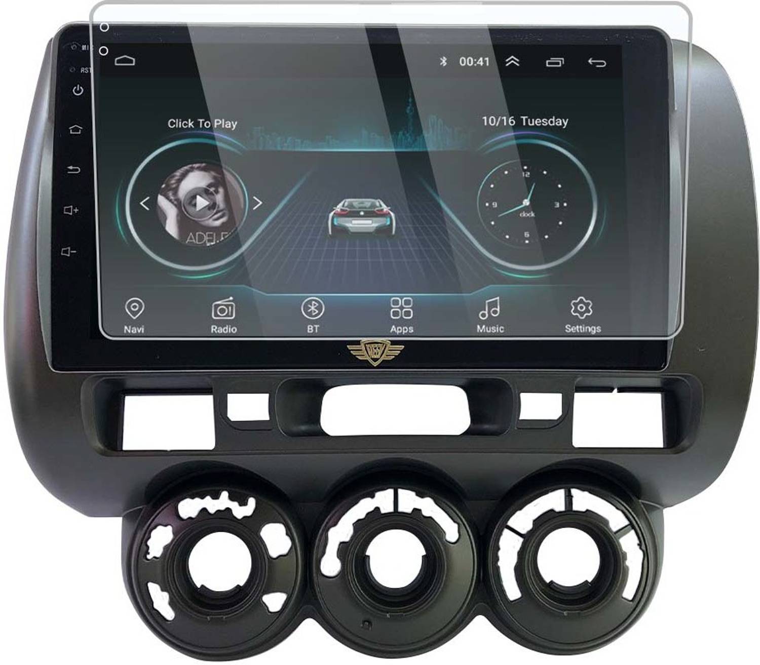 ATEEN Screen Guard for 9 inch Screen Guard/Touch Screen Guard/Screen Protector Display Monitor Glass for Honda City ZX Double DIN Car Android Music System[for After Market Car Stereo]