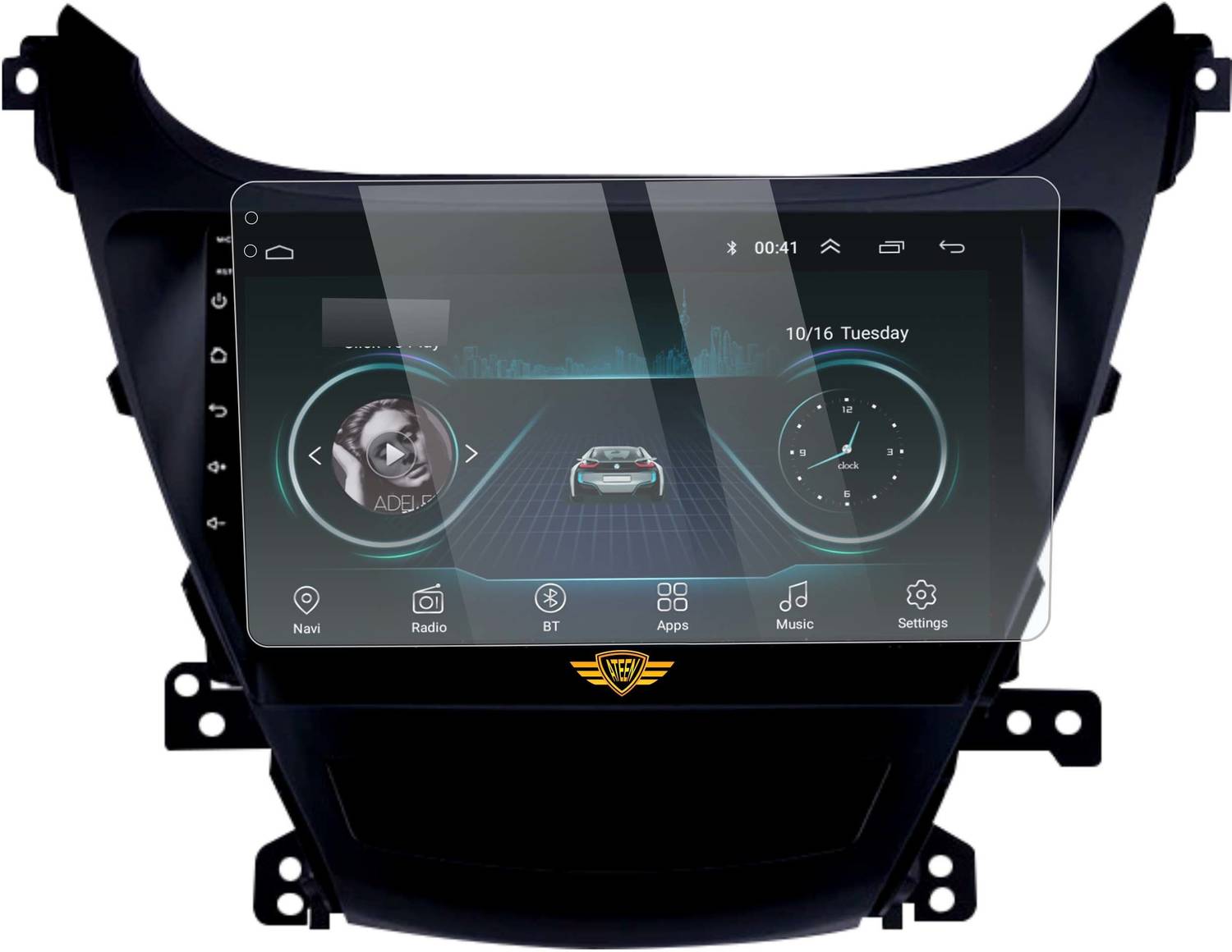 ATEEN Screen Guard for 10 inch Screen Guard/Touch Screen Guard/Screen Protector Display Monitor Glass for Hyundai Old Elantra Double DIN Car Android Music System[For After Market Car Stereo]